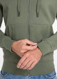 Hooded Zip SMALL LOGO Olive - Pitbull West Coast International Store 