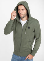 Hooded Zip SMALL LOGO Olive - Pitbull West Coast International Store 