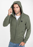 Hooded Zip SMALL LOGO Olive - Pitbull West Coast International Store 