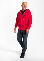 Hooded Zip SMALL LOGO  Red - Pitbull West Coast International Store 