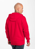 Hooded Zip SMALL LOGO  Red - Pitbull West Coast International Store 