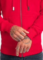 Hooded Zip SMALL LOGO  Red - Pitbull West Coast International Store 