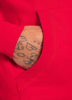 Hooded Zip SMALL LOGO  Red - Pitbull West Coast International Store 