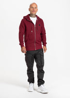 Hooded Zip SMALL LOGO Burgundy - Pitbull West Coast International Store 