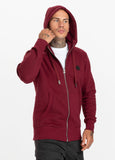 Hooded Zip SMALL LOGO Burgundy - Pitbull West Coast International Store 