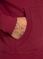 Hooded Zip SMALL LOGO Burgundy - Pitbull West Coast International Store 