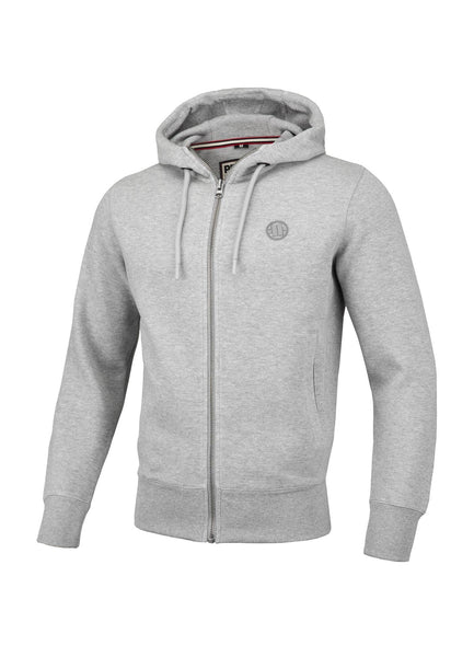 Pique Premium Hooded Zip Small Logo Grey - Pitbull West Coast International Store 