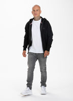 Pique Premium Hooded Zip Small Logo Black - Pitbull West Coast International Store 
