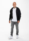 Pique Premium Hooded Zip Small Logo Black - Pitbull West Coast International Store 
