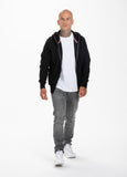 Pique Premium Hooded Zip Small Logo Black - Pitbull West Coast International Store 