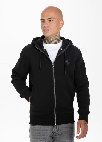 Pique Premium Hooded Zip Small Logo Black - Pitbull West Coast International Store 