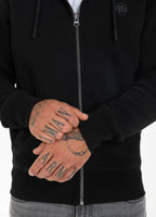 Pique Premium Hooded Zip Small Logo Black - Pitbull West Coast International Store 