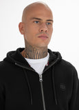 Pique Premium Hooded Zip Small Logo Black - Pitbull West Coast International Store 
