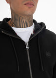 Pique Premium Hooded Zip Small Logo Black - Pitbull West Coast International Store 
