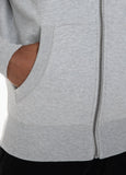 HOODED ZIP SMALL LOGO GREY MELANGE - Pitbull West Coast International Store 