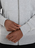 HOODED ZIP SMALL LOGO GREY MELANGE - Pitbull West Coast International Store 