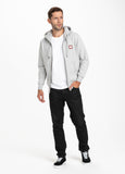 HOODED ZIP HILLTOP 21 GREY MLG - Pitbull West Coast International Store 