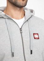 HOODED ZIP HILLTOP 21 GREY MLG - Pitbull West Coast International Store 
