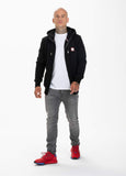 HOODED ZIP HILLTOP 2 BLACK - Pitbull West Coast International Store 