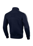 TAPE LOGO Dark Navy Zip Sweatshirt - Pitbull West Coast International Store 