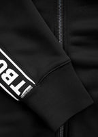 TAPE LOGO Black Zip Sweatshirt - Pitbull West Coast International Store 