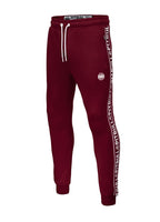 TAPE LOGO Burgundy Track Pants