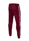 TAPE LOGO Burgundy Track Pants