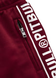 TAPE LOGO Burgundy Track Pants