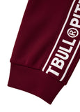 TAPE LOGO Burgundy Track Pants