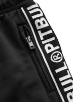 TAPE LOGO Black Track Pants - Pitbull West Coast International Store 