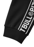 TAPE LOGO Black Track Pants - Pitbull West Coast International Store 