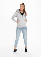 Women's hooded zip SMALL LOGO Grey - Pitbull West Coast International Store 