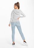 Women's hooded zip SMALL LOGO Grey - Pitbull West Coast International Store 