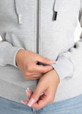 Women's hooded zip SMALL LOGO Grey - Pitbull West Coast International Store 
