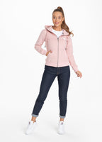 Women's hooded zip SMALL LOGO Pink - Pitbull West Coast International Store 