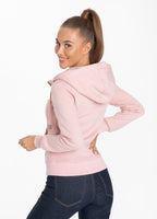 Women's hooded zip SMALL LOGO Pink - Pitbull West Coast International Store 