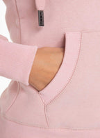 Women's hooded zip SMALL LOGO Pink - Pitbull West Coast International Store 
