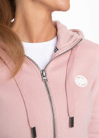 Women's hooded zip SMALL LOGO Pink - Pitbull West Coast International Store 