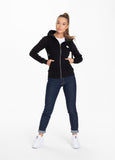 Women's hooded zip SMALL LOGO Black - Pitbull West Coast International Store 