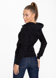Women's hooded zip SMALL LOGO Black - Pitbull West Coast International Store 