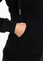 Women's hooded zip SMALL LOGO Black - Pitbull West Coast International Store 