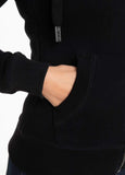 Women's hooded zip SMALL LOGO Black - Pitbull West Coast International Store 
