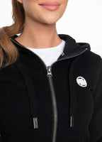 Women's hooded zip SMALL LOGO Black - Pitbull West Coast International Store 