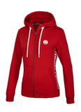 Women's hooded zip DAISY French Terry Red - Pitbull West Coast International Store 