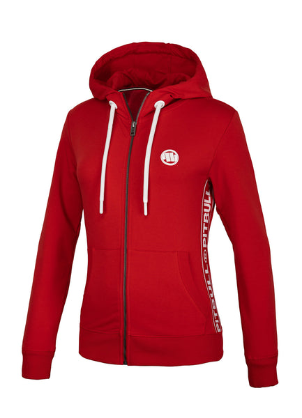 Women's hooded zip DAISY French Terry Red - Pitbull West Coast International Store 