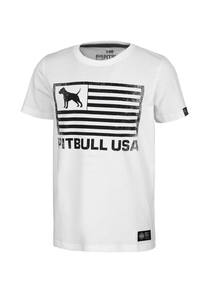 T-Shirt Pitbull USA Kids White