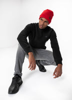 Crewneck Small Logo Premium Pique Black - Pitbull West Coast International Store 