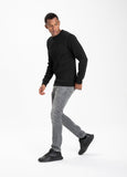 Crewneck Small Logo Premium Pique Black - Pitbull West Coast International Store 