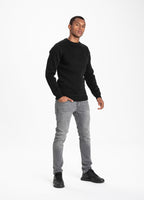 Crewneck Small Logo Premium Pique Black - Pitbull West Coast International Store 