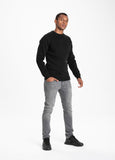 Crewneck Small Logo Premium Pique Black - Pitbull West Coast International Store 